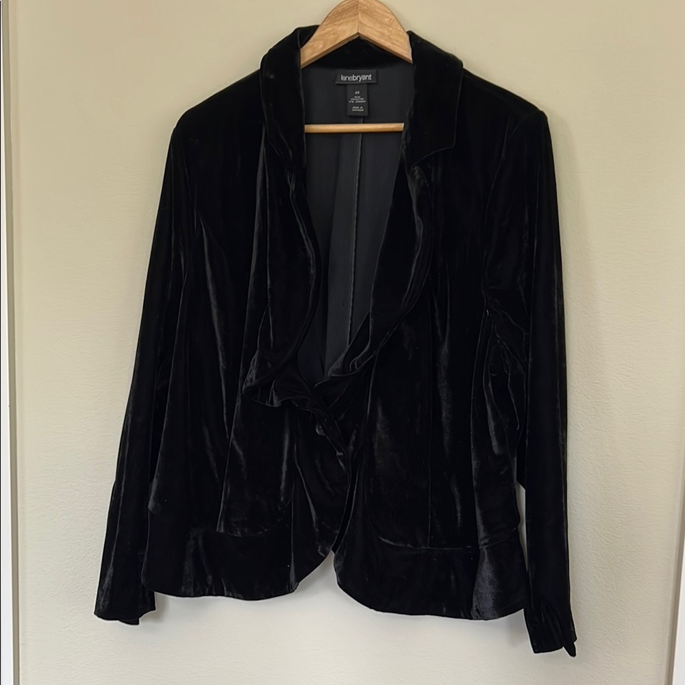 Ann Taylor Elegant Black Velvet Blazer